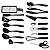Kit Utensilios 15Pc Preto Tramontina 25699034 - Imagem 1