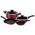 Jogo Panelas Alum 6Pc Paris Vermelho Tramontina 27899171 - Imagem 1