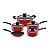 Jogo Panelas Alum 5Pc Padua Vermelho Tramontina 27899207 - Imagem 1