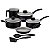 Jogo Panelas Alum 7Pc Turim Preto Tramontina 27899295 - Imagem 1