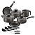 Kit Cozinha 14Pc Paris Chumbo Tramontina 27899386 - Imagem 3