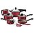Jogo Panelas Alum 7Pc Paris Vermelho Tramontina 28599719 - Imagem 1