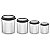 Jg Potes Aco Inox 4Pc  Cucina Preto Tramontina 64220633 - Imagem 1