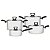 Jg Panela Aco Inox 4Pc Brava Bq Pt  Tramontina 65180536 - Imagem 1