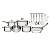 Jg Panelas Aco Inox 40Pcs Allegra Tramontina 65660604 - Imagem 1