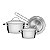Jg Panelas Aco Inox 3Pcs  Allegra Tramontina 65660933 - Imagem 1