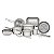 Jg Panelas Aco Inox 10Pcs Allegra Tramontina 65660954 - Imagem 1