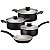 Jogo Panelas Alum 7Pc Turim Preto Tramontina 20298076 - Imagem 1