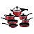 Jogo Panelas Alum 7Pc Versalhes Vermelho Tramontina 20698787 - Imagem 1
