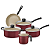Jogo Panelas Alum 5Pc Versalhes Vermelho Tramontina 20699777 - Imagem 3
