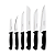 Jogo Facas Inox 6Pc Usual Preto Tramontina 23099049 - Imagem 2