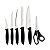 Jogo Facas Inox 6Pc Plenus Preto Tramontina 23498073 - Imagem 1