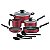 Jogo Panelas Alum 8Pc Loreto Vermelho Tramontina 27899098 - Imagem 1