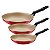 Jogo Frigideiras Alum 3Pc Vermelho Tramontina 27899439 - Imagem 1