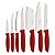 Jogo Facas Inox 7Pc Plenus Vermelho Tramontina 29899461 - Imagem 1