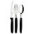 60 Talher Inox Ipanema Preto Tramontina 23398090 - Imagem 1