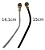 Antena de Rede Cabo Coaxial Par Branco e Preto Compatível LG K41s K410 - Imagem 2