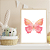 Quadro Borboleta Aquarelada Rosa - Imagem 1