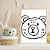 Quadro Urso Preto e Branco - Imagem 1
