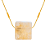 Colar Difusor Minimalista Citrino - Banho de Ouro - Naturezza - Imagem 1