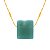 Colar Difusor Minimalista Quartzo Verde - Banho de Ouro - Naturezza - Imagem 1