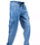 Calça Cargo Jeans Azul - Imagem 1