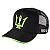 Boné BGFA MOD. 01 Preto e Verde Trucker 6 gomos - Imagem 1