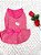 Vestido Pet Pink Com Florzinhas Branca Com Laço - Imagem 3