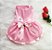 Vestido Pet: Cetim Rosa Claro Laço Com Strass - Imagem 1