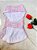 Vestido Para Pet Branco Com Flor Rosa, Gola E Laço Rosa - Imagem 2