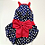 VESTIDO PET: VESTIDO AZUL DE BOLINHA BRANCA VESTIDO PET ARTS - Imagem 2