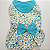 Vestido Pet: Vestido Verão Branco Com Flor Azul - Imagem 2