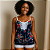 Baby Doll azul estampado - Imagem 1