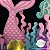Topo de Bolo: Sereia Happy Birthday com Glitter - Imagem 6