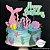 Topo de Bolo: Sereia Happy Birthday com Glitter - Imagem 2