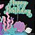 Topo de Bolo: Sereia Happy Birthday com Glitter - Imagem 4
