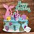 Topo de Bolo: Sereia Happy Birthday com Glitter - Imagem 1