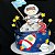 Topo de Bolo: Astronauta em Camadas - Imagem 1