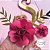 Topo de Bolo: Flores de Papel com Inicial dourada - Imagem 4