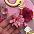 Topo de Bolo: Flores de Papel com Inicial dourada - Imagem 8