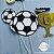 Topo de Bolo: Futebol em camadas com taça - Imagem 6