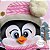 Topo de Bolo: Inverno - Pinguim menina em camadas - Imagem 3
