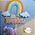 Topo de Bolo: Unicórnio em camadas e arco iris - Imagem 5