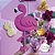 Topo de Bolo: Flamingo Tropical com arranjo de flores - Imagem 4
