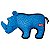 Brinquedo para Cachorro KONG Ballistic Rhino M/L com Tecido Reforçado Anti-Rasgo – Resistente para Chacoalhar e Buscar - Imagem 1