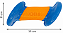 KONG Rambler Rattlez Swirl Ball Brinquedo para Cachorro Interativo 19cm - Imagem 2