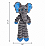 KONG Shakers Crumples Elephant X-Large Brinquedo para Cachorro 52cm - Imagem 2