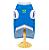 Camiseta Copa 02 - Brasil Azul para Cachorro com Passa Guia - Mascote Pet - Imagem 2