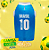 Camiseta Copa 02 - Brasil Azul para Cachorro com Passa Guia - Mascote Pet - Imagem 1
