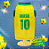 Camiseta Copa Brasil Nº 10 para Cachorro com Passa Guia - Mascote Pet - Imagem 1